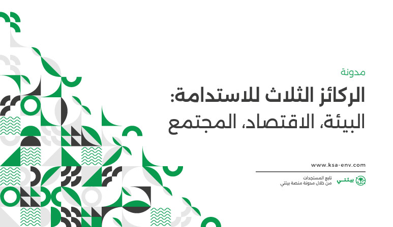 الركائز الثلاث للاستدامة: البيئة، الاقتصاد، المجتمع